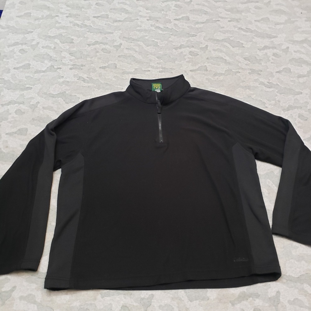 Cabela's Shirt Mens Large Black Quarter Zip Long Sleeve Fleece
